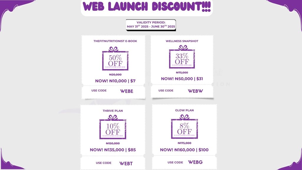 Web launch discount code flyer