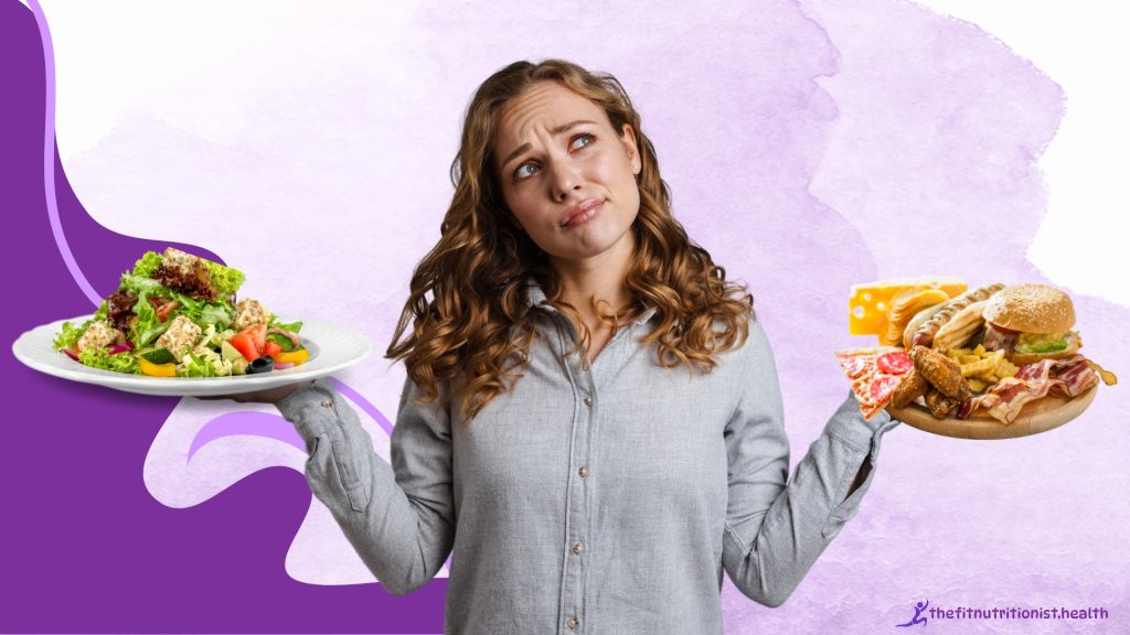 nutrition, FAQs, woman holding plates of food