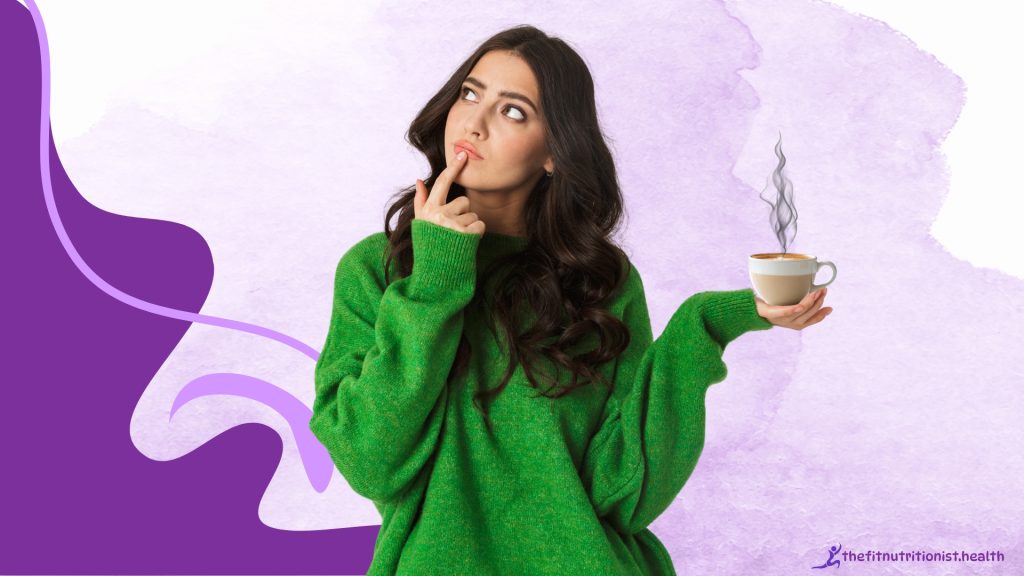 coffee hack, FAQs, person thinking while holding a cup